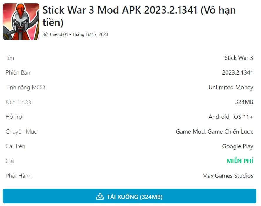 Stick War 3 Mod APK 2023.2.1341