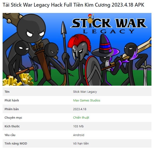 Stick War Legacy Mod 2023.4.18 APK