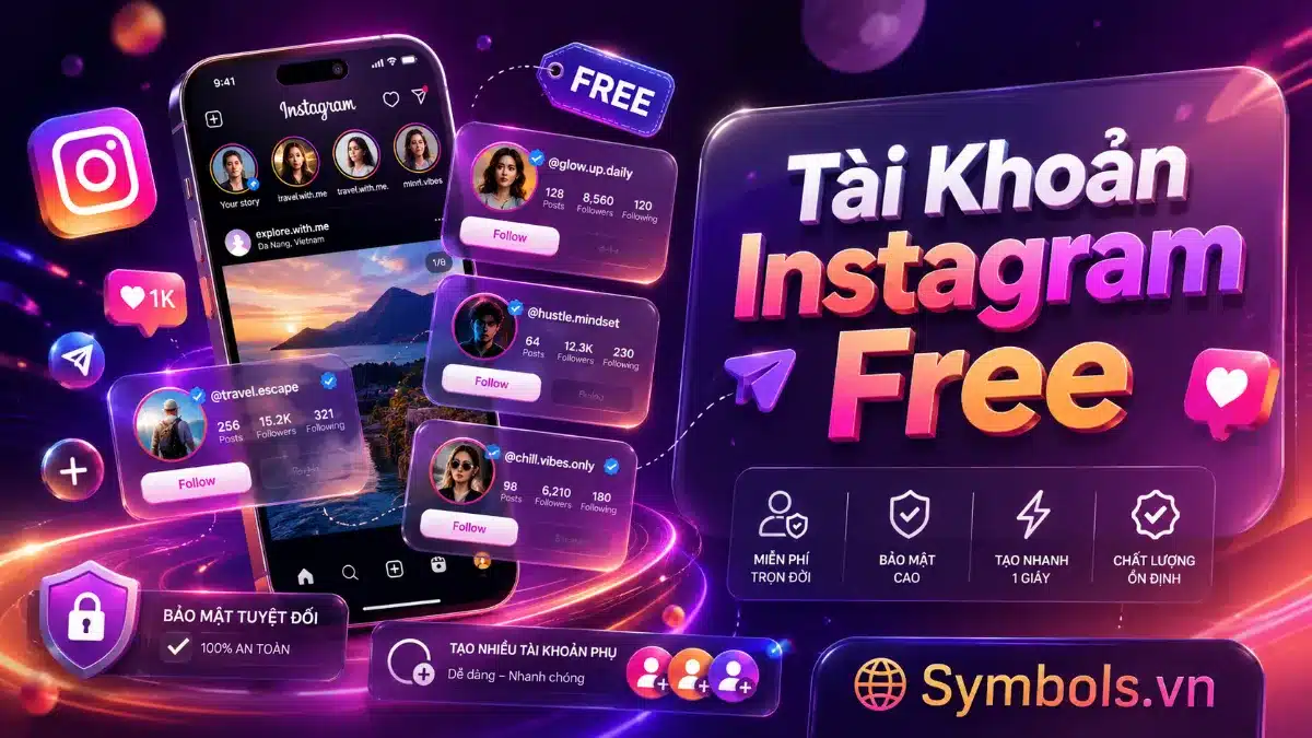 Tài Khoản Instagram Free