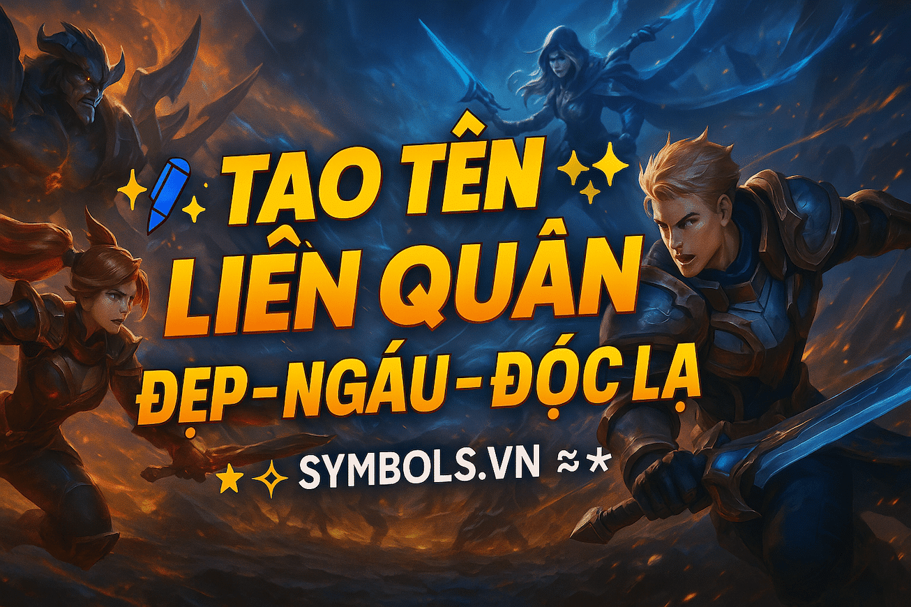 Tạo Tên Liên Quân Đẹp Độc Lạ
