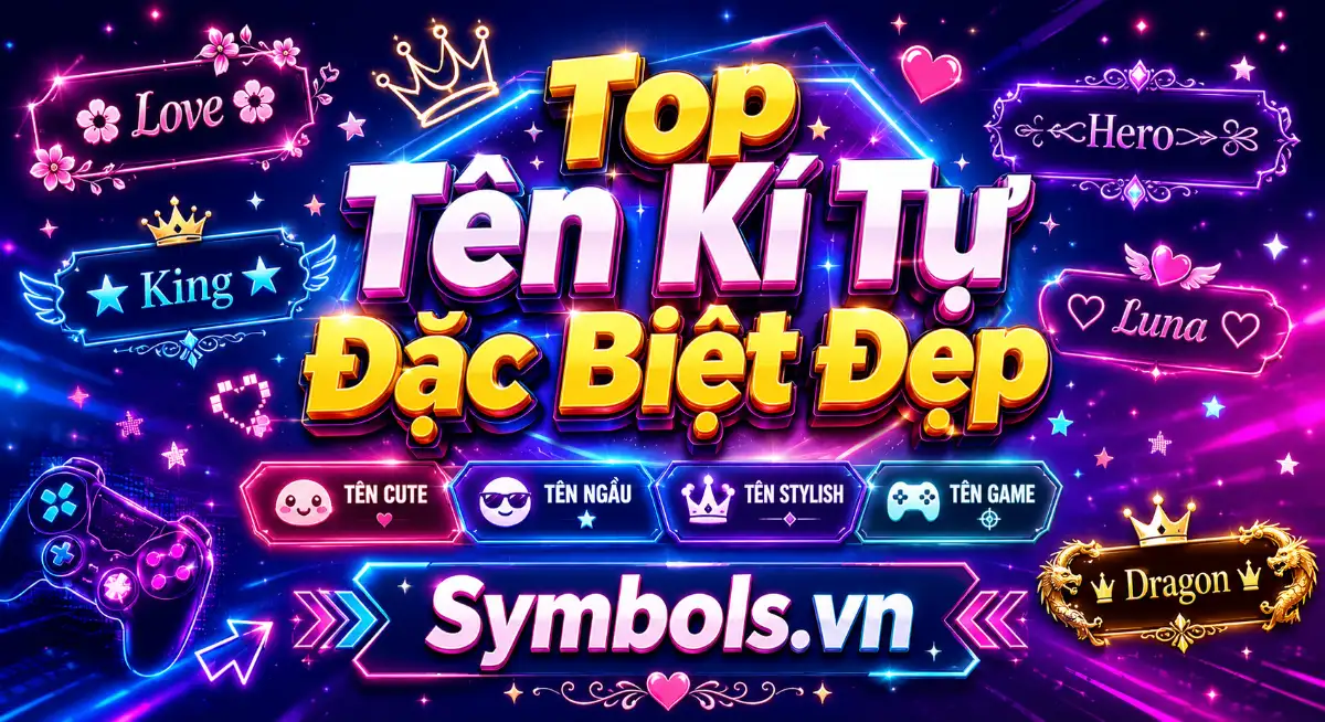 Tên Kí Tự Đặc Biệt