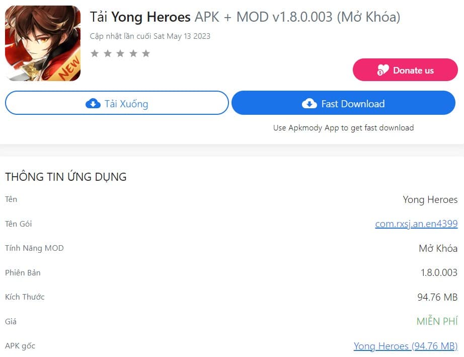Yong Heroes APK + MOD v1.8.0.003