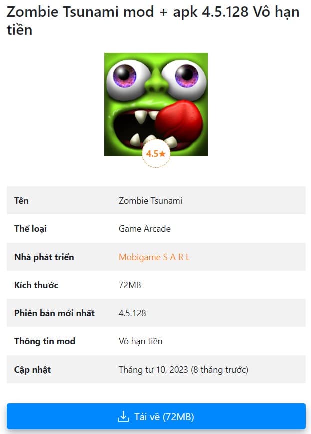 Zombie Tsunami mod + apk 4.5.128