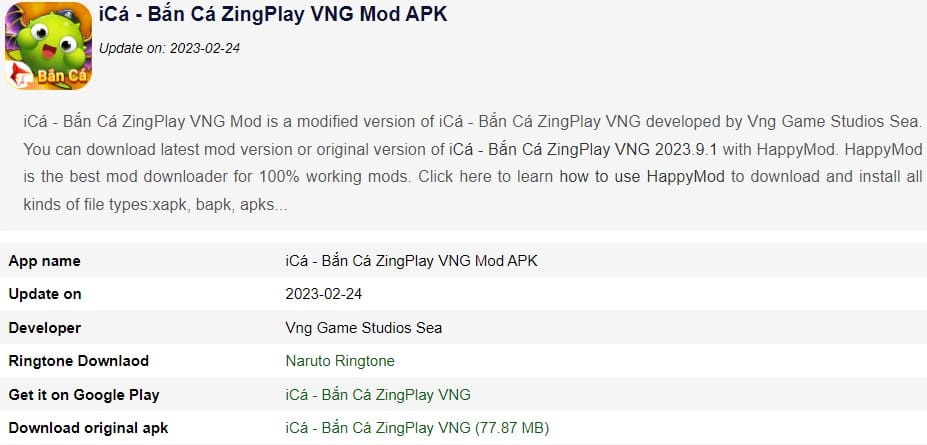 iCá - Bắn Cá ZingPlay VNG Mod APK v2023.9.1
