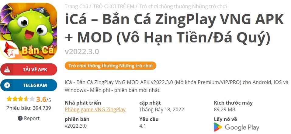 iCá – Bắn Cá ZingPlay VNG APK + MOD v2022.3.0