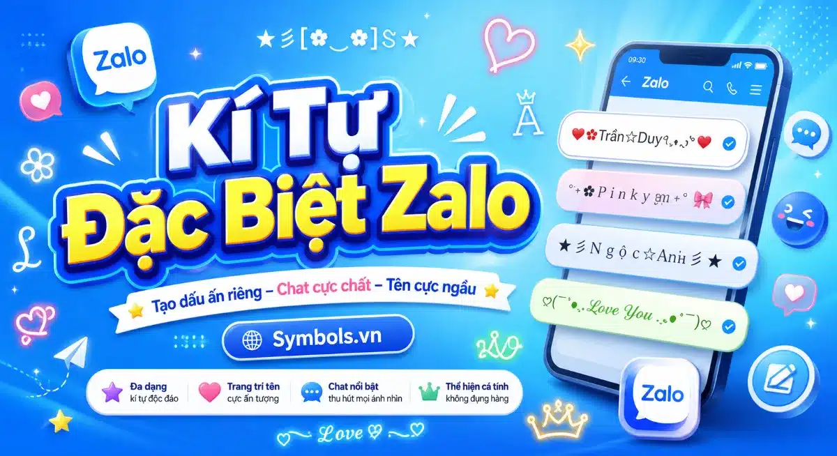 Kí Tự Đặc Biệt Zalo
