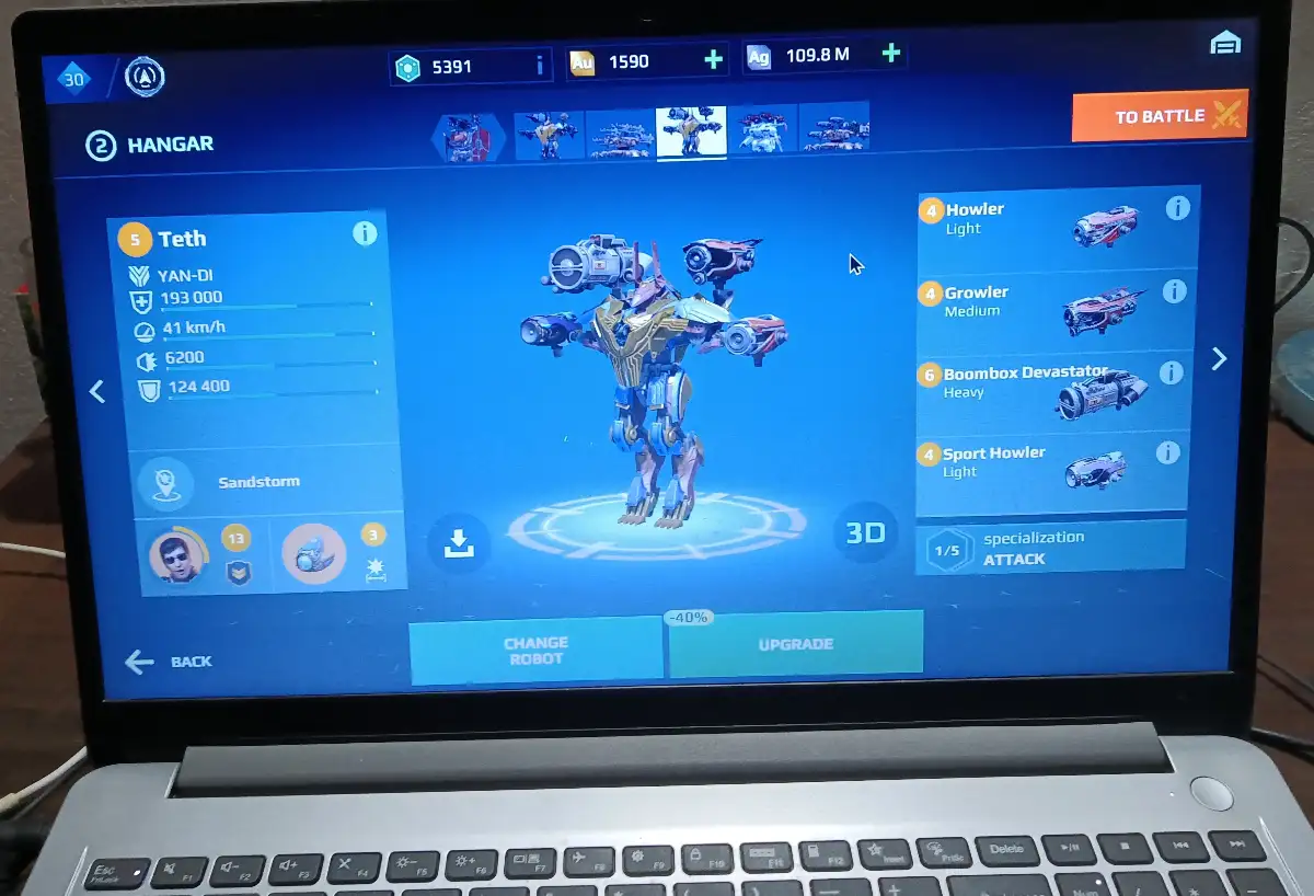 Acc War Robots PC Siêu VIP Lv30