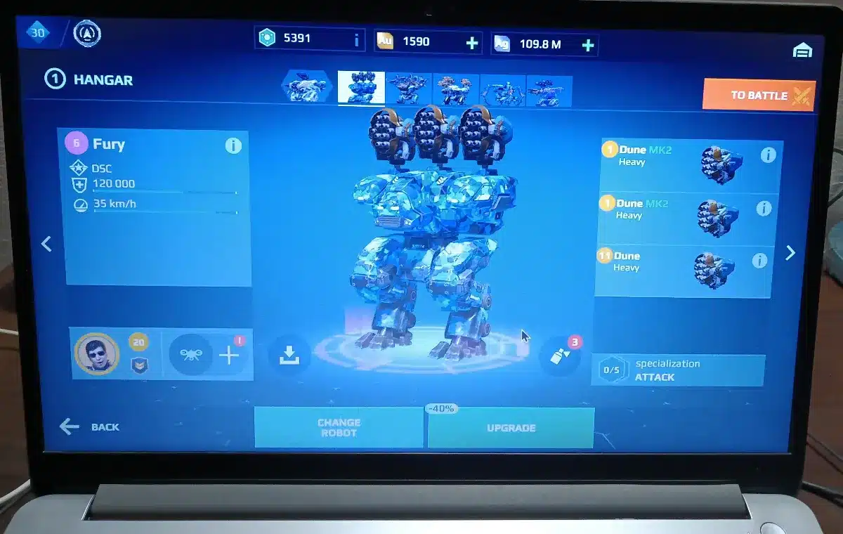 Cho Acc War Robots PC Siêu Vip Lv30 MK2