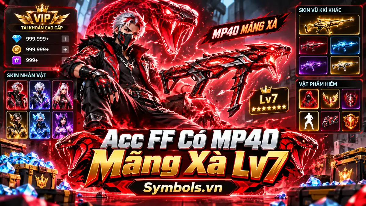 Acc FF 20K Có MP40 Mãng Xà Lv7
