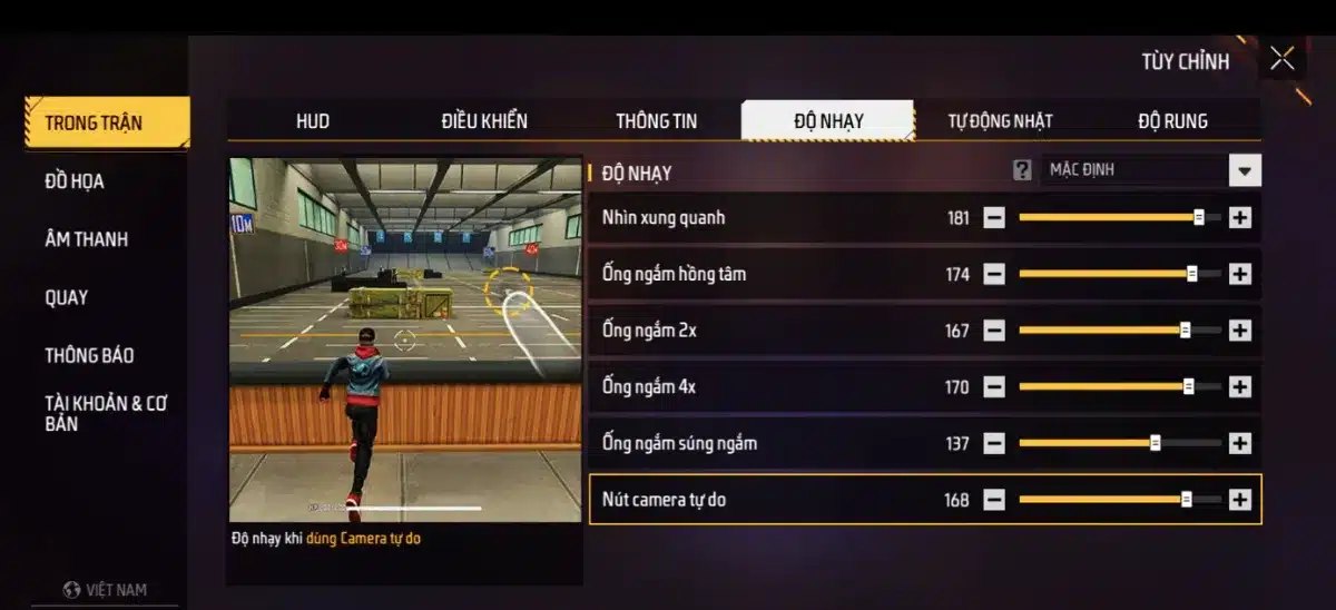 Độ nhạy FF headshot full đỏ