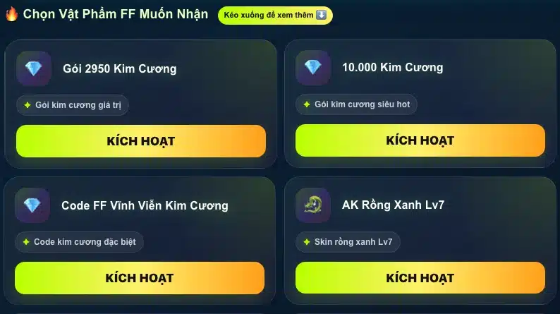 Nạp Kim Cương Free Fire