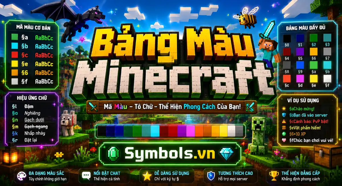 Bảng Màu Minecraft