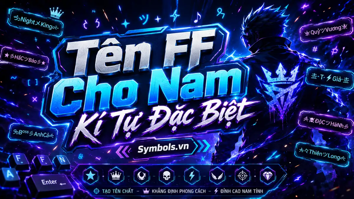 Tên FF Hay Cho Nam Kí Tự Đặc Biệt