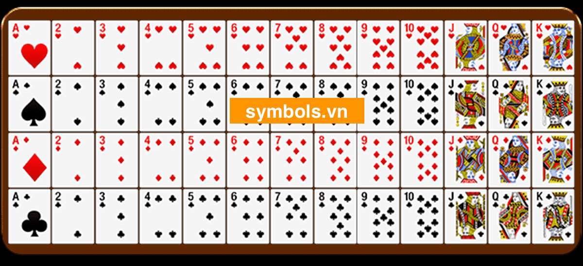 Kí Tự Đặc Biệt Lá Bài