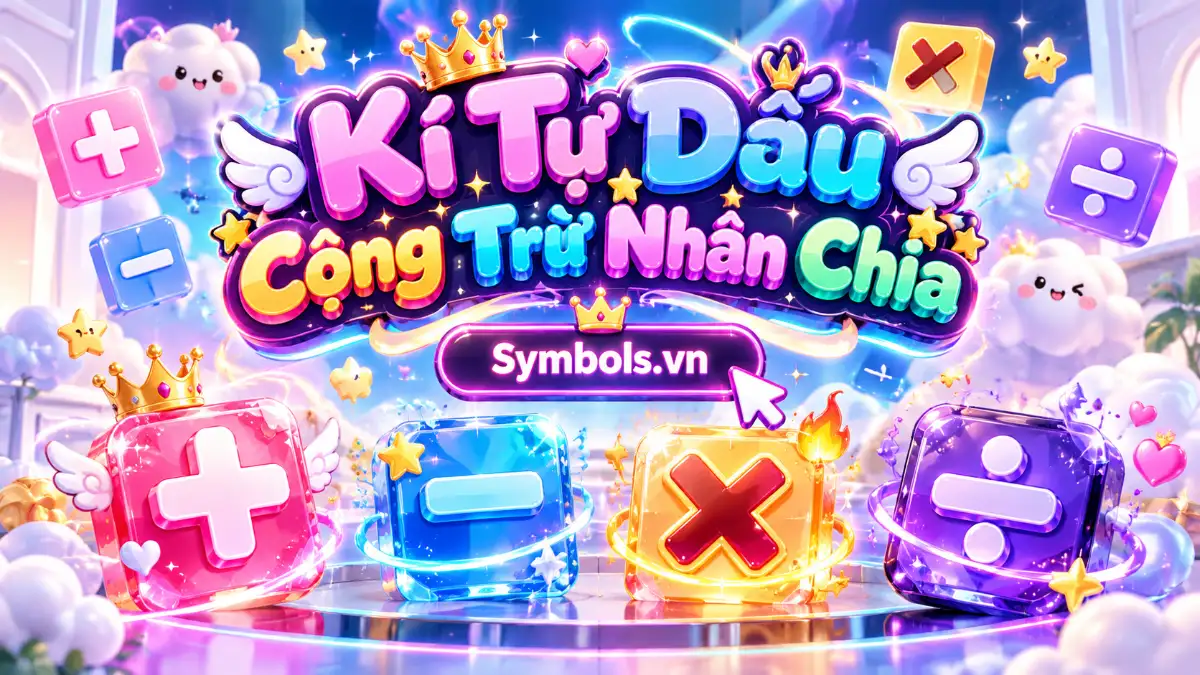 Kí Tự Dấu Cộng Trừ Nhân Chia