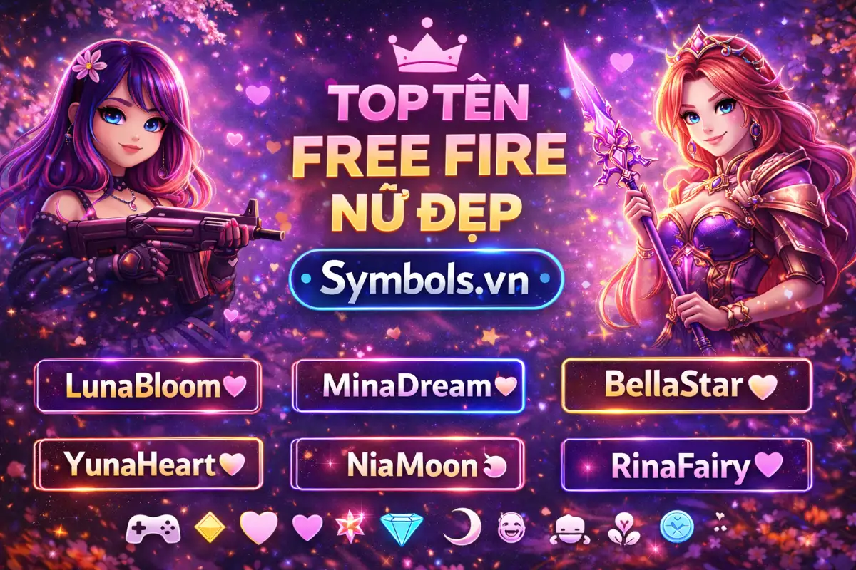 Tên FF Hay Cho Nữ Có Kí Tự