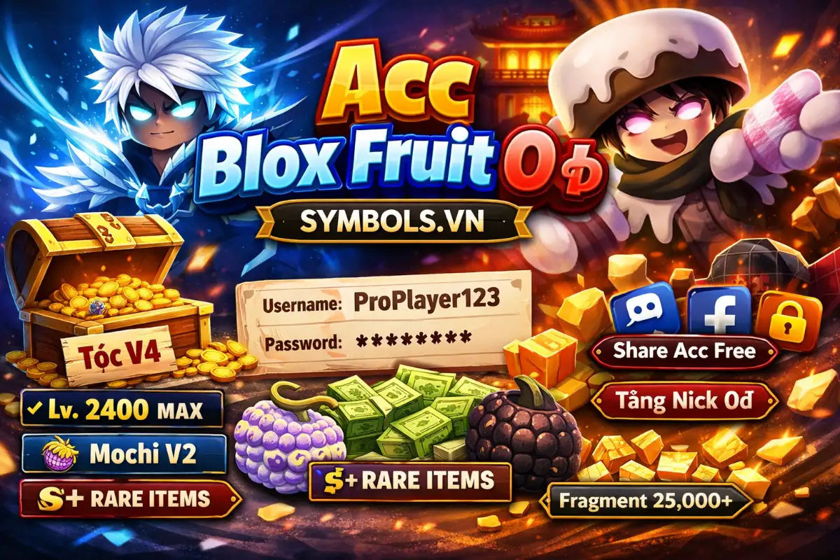 Acc Blox Fruit 0 ₫