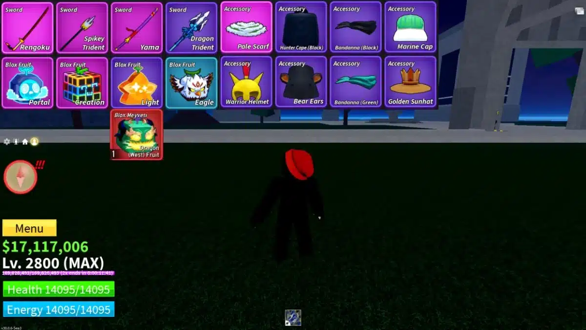 Ảnh ACC BLOX FRUIT MAX LEVEL CÓ MOCHI V2, TỘC V4