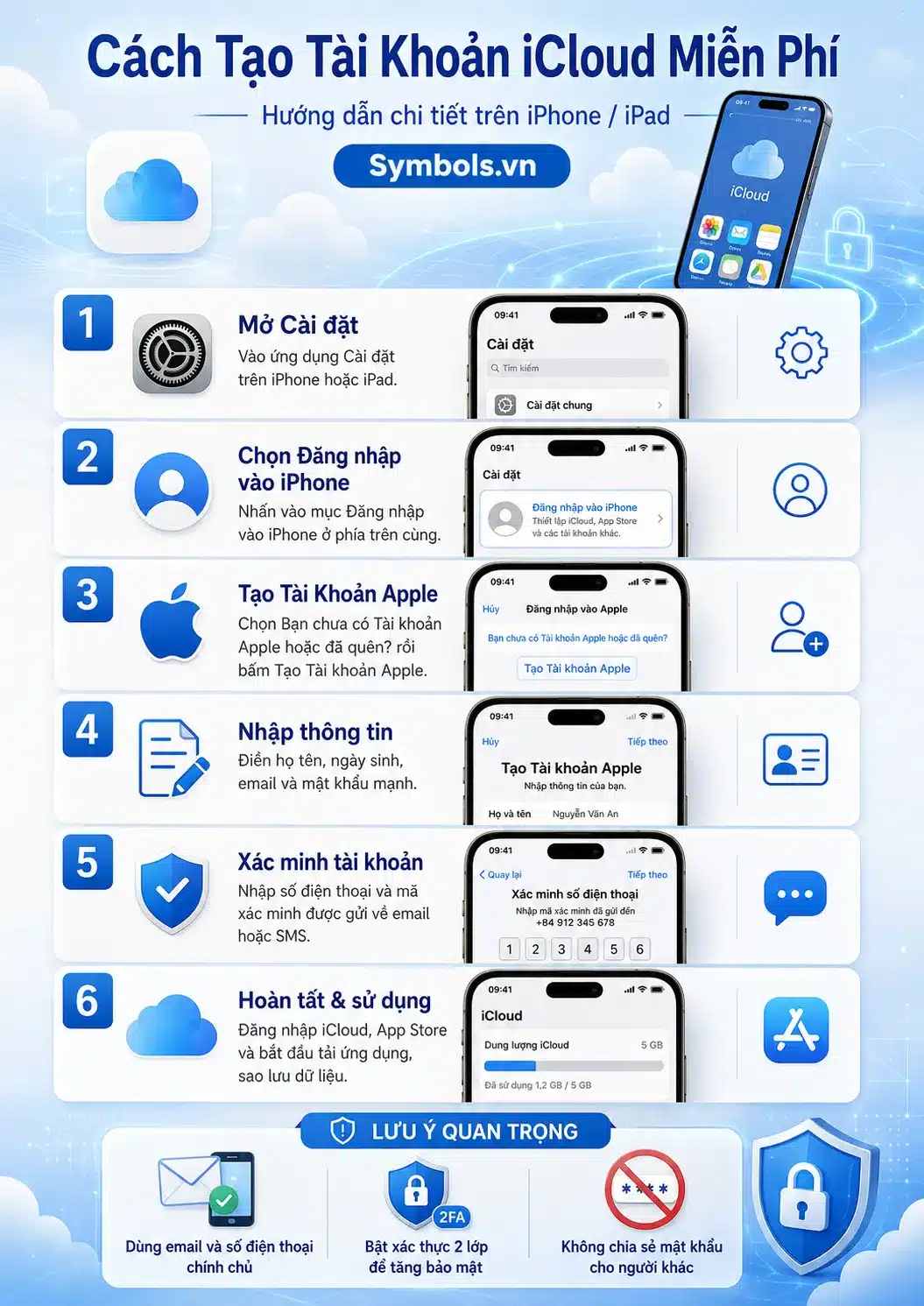 Cách Tạo Tài Khoản iCloud Miễn Phí