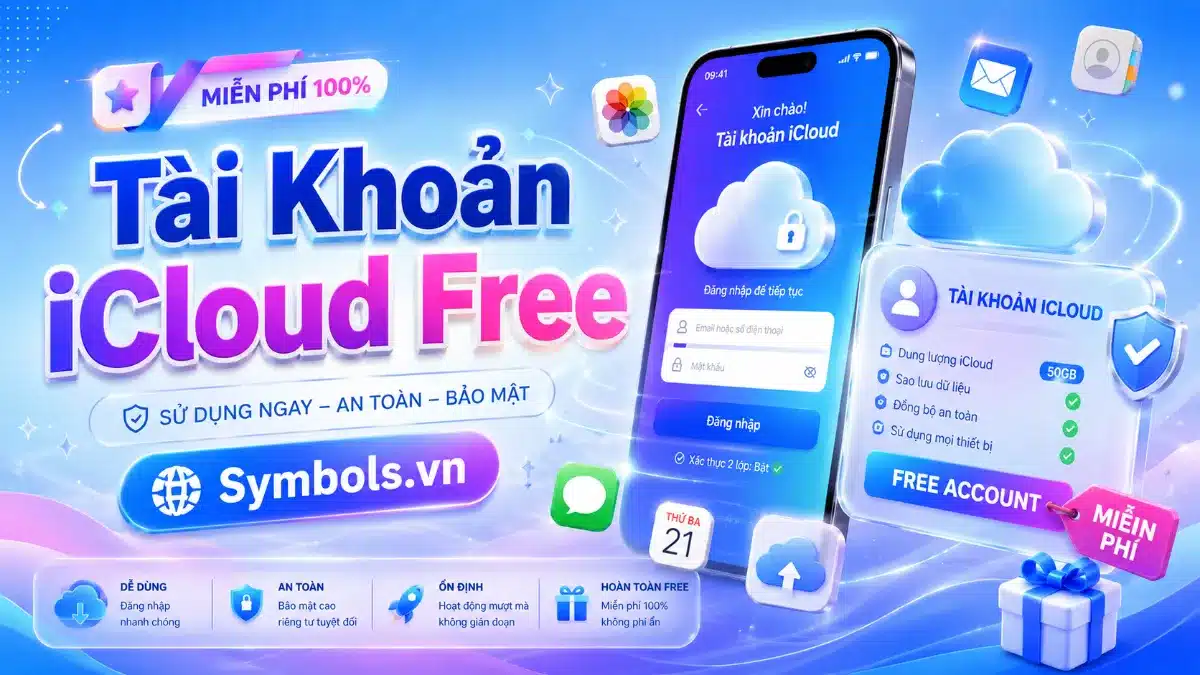 Tài Khoản iCIoud Free