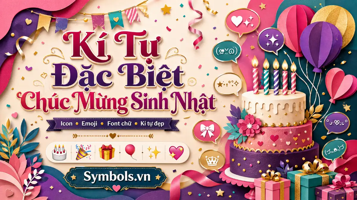 Kí Tự Đặc Biệt Chúc Mừng Sinh Nhật