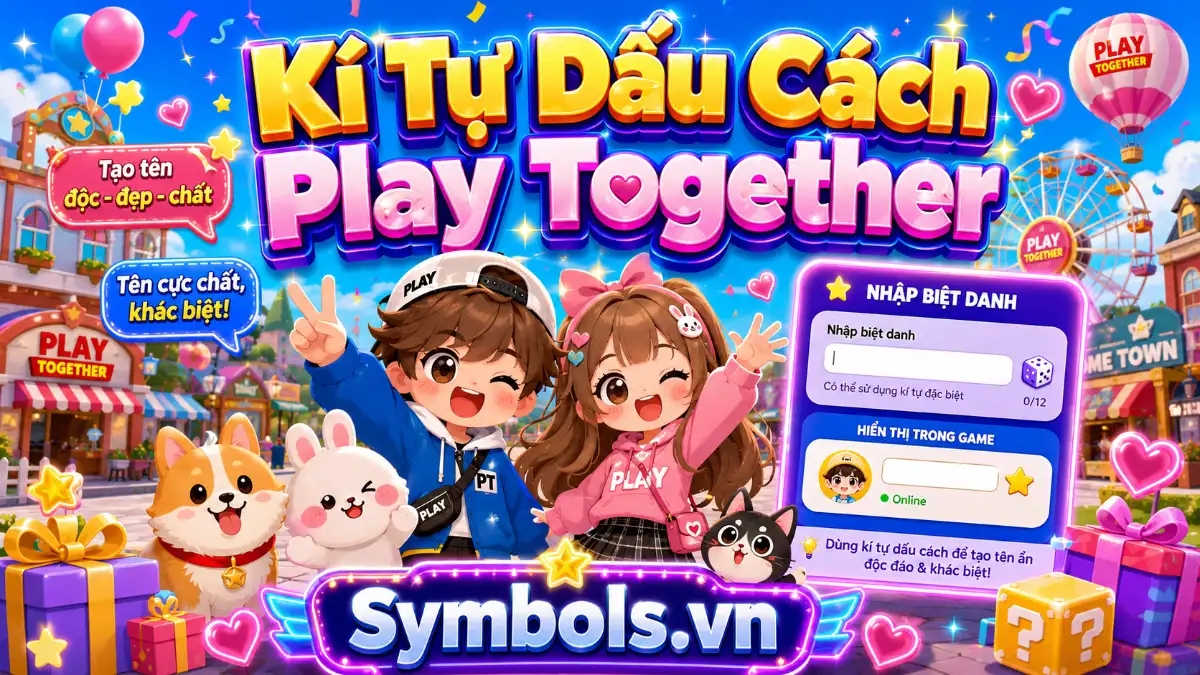 Kí Tự Dấu Cách Play Together