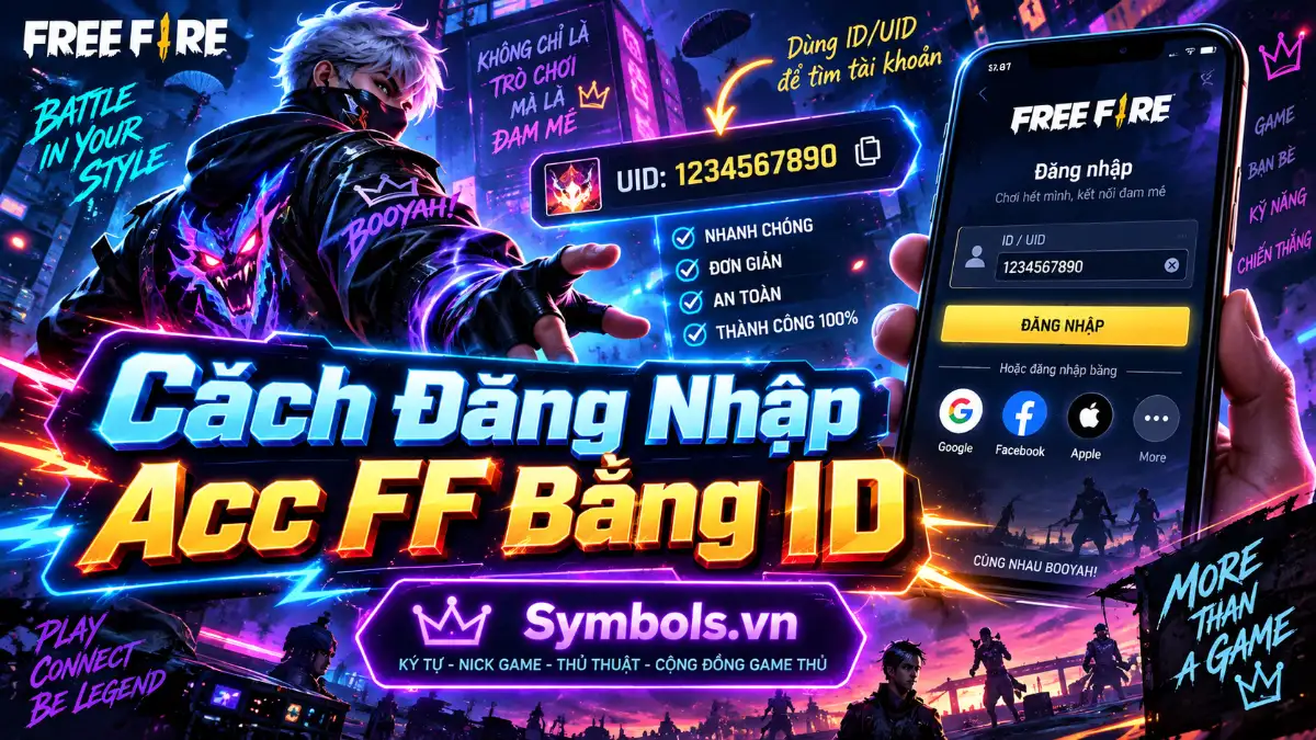 Cách Đăng Nhập Acc FF Bằng ID