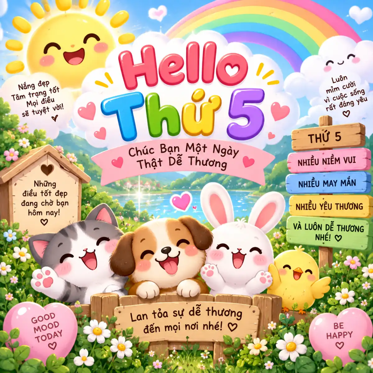 Hello Thursday - hình ảnh chúc thứ 5 cute