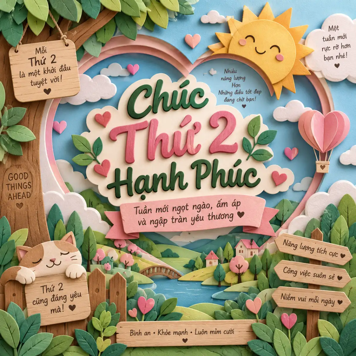 Hình ảnh Thứ hai đầu tuần vui vẻ hạnh phúc