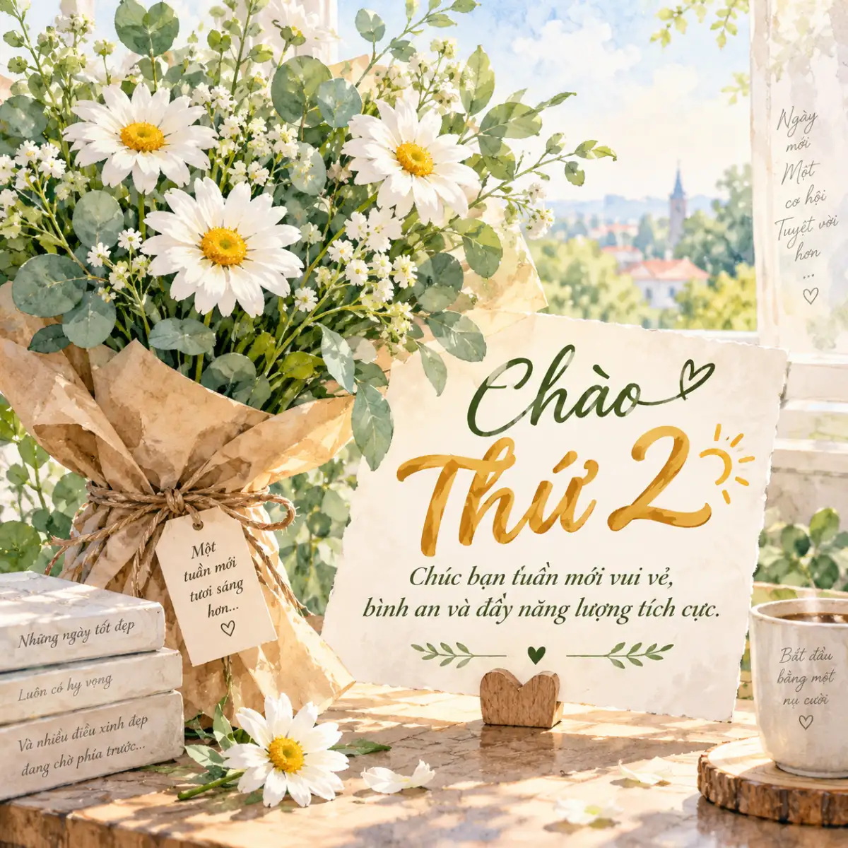 Hình chào ngày mới thứ hai đầu tuần