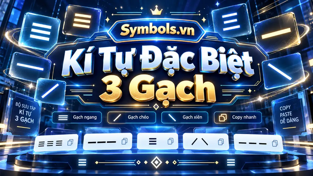 Kí Tự Đặc Biệt 3 Gạch
