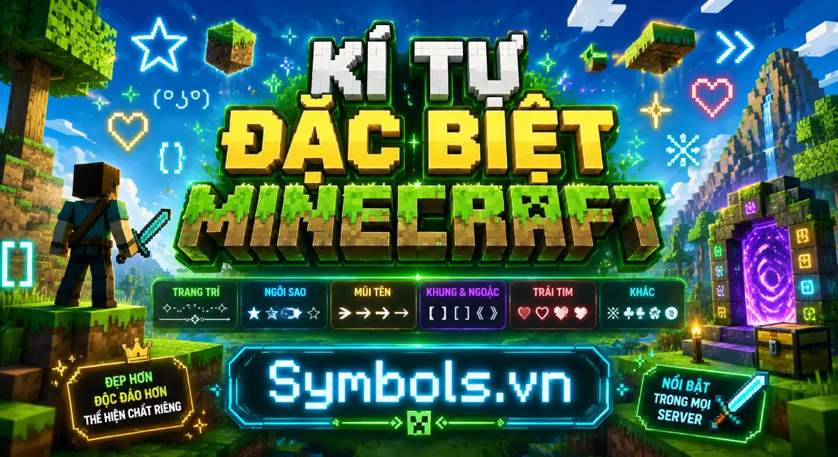 Kí Tự Đặc Biệt Minecraft
