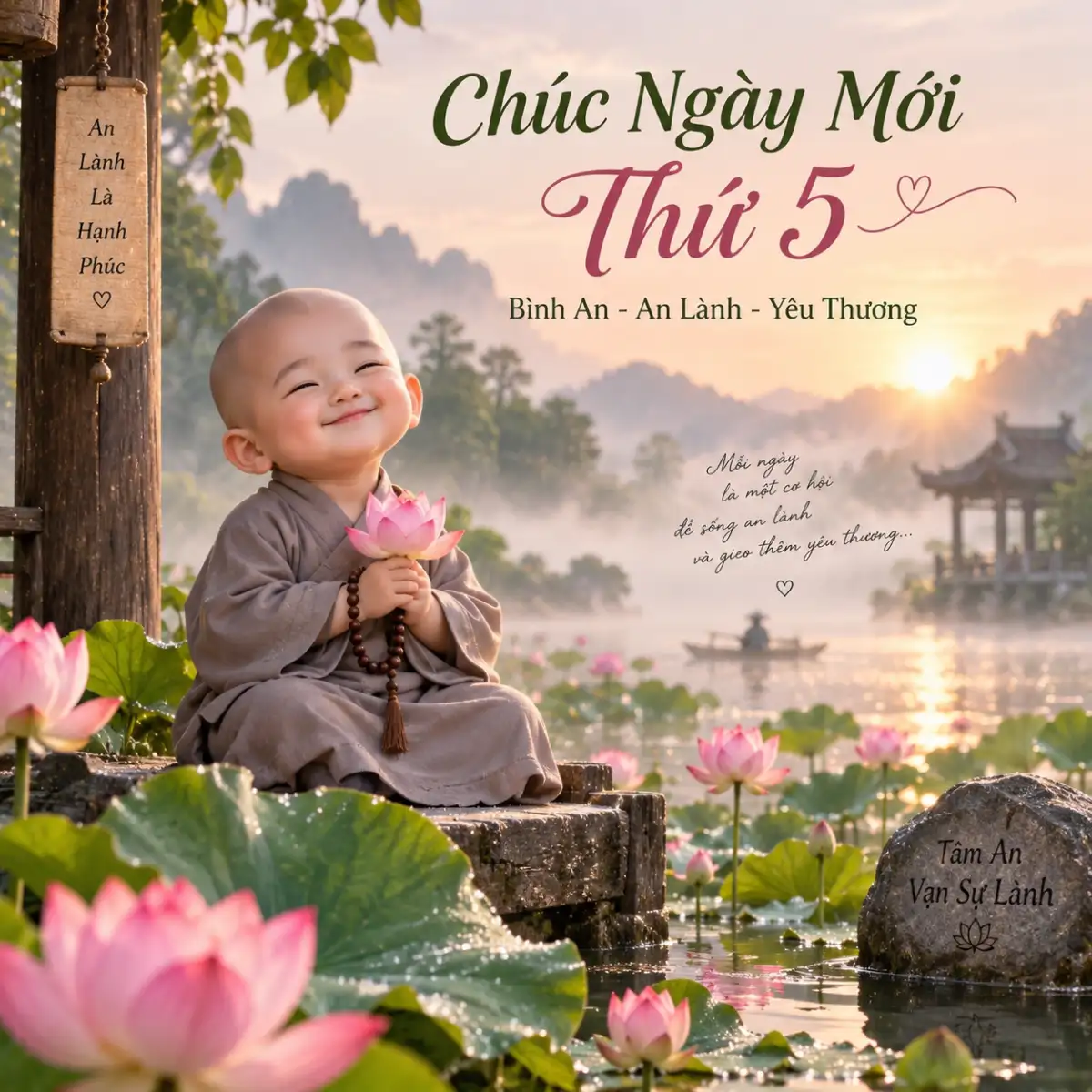 Lời chúc hình ảnh chúc thứ 5 dễ thương