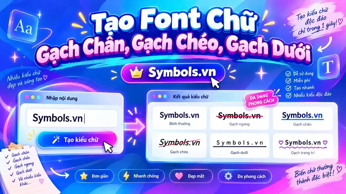 Tạo Font Chữ Gạch Chân