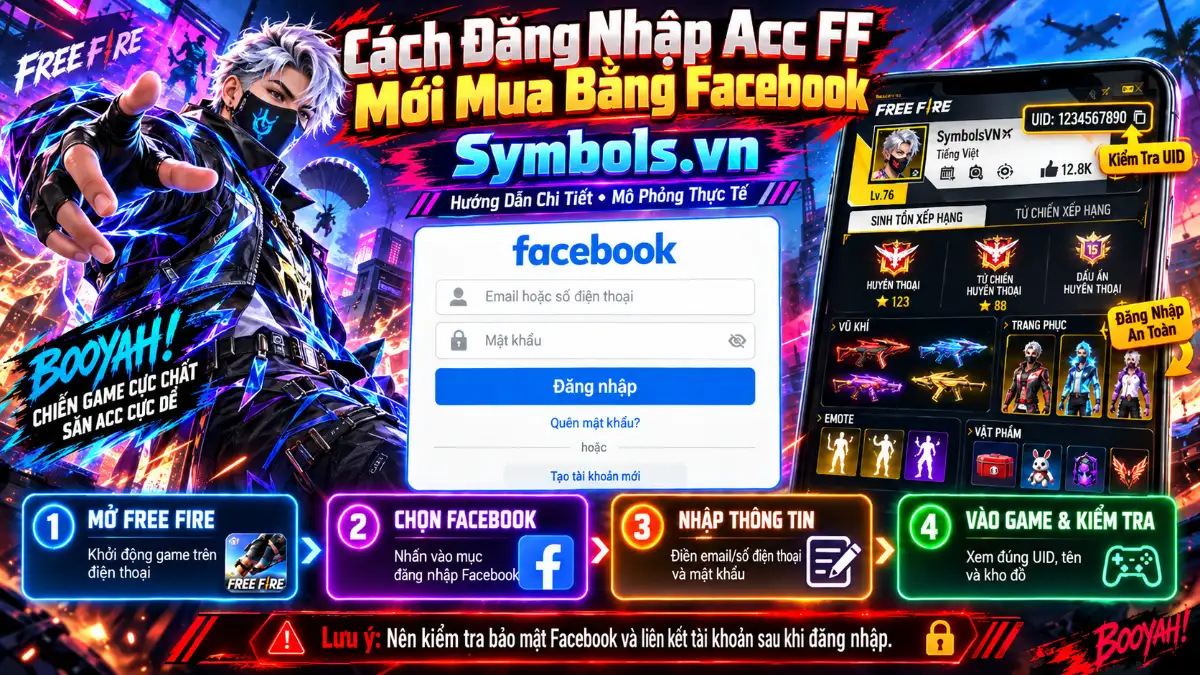 Cách Đăng Nhập Acc FF bằng Facebook