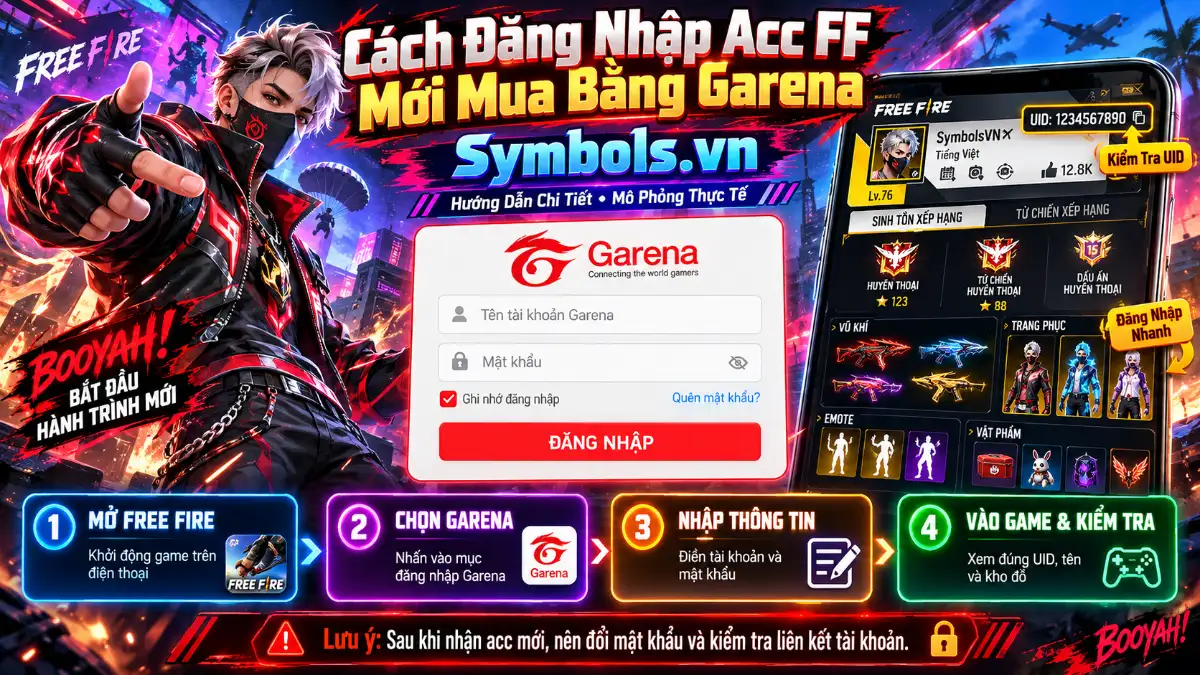 Cách Đăng Nhập Acc FF bằng Garena
