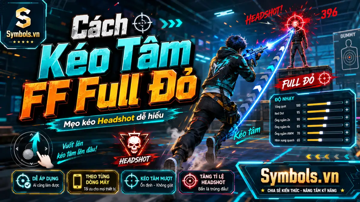 Cách Kéo Tâm FF Full Đỏ
