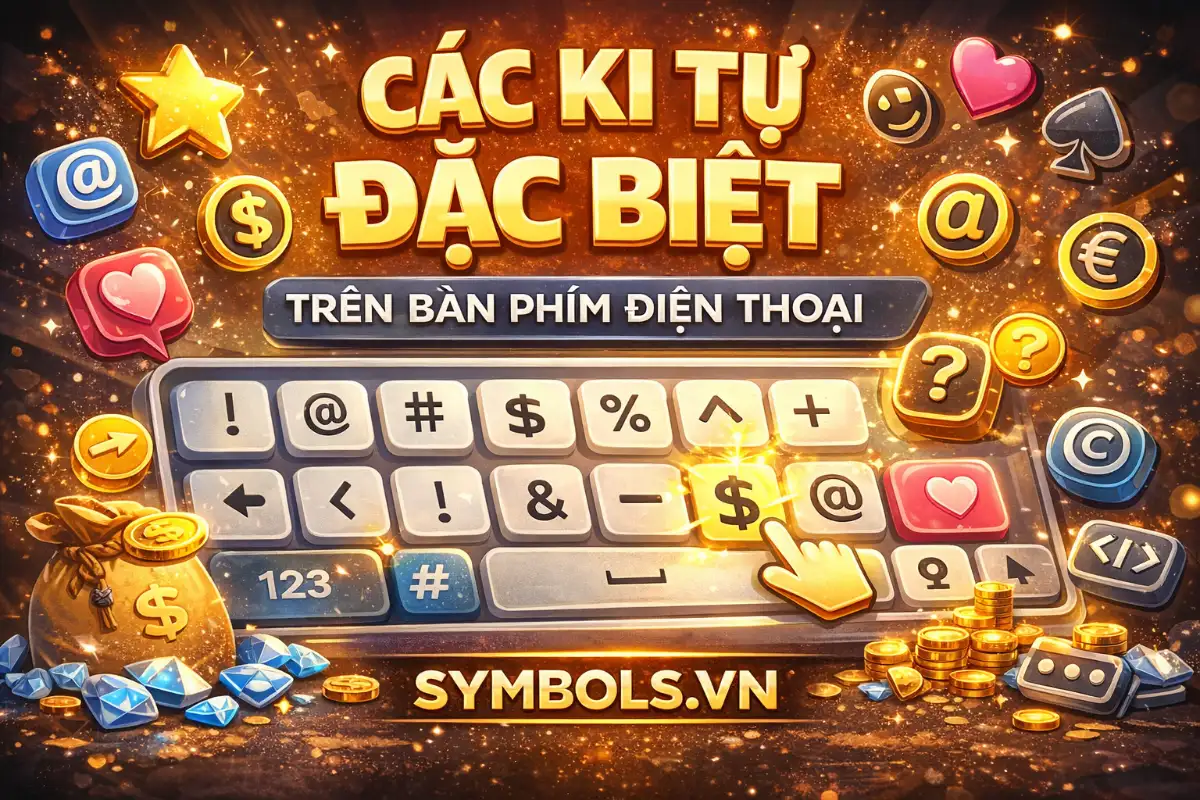 Cách Viết Kí Tự Đặc Biệt Trên Bàn Phím Điện Thoại