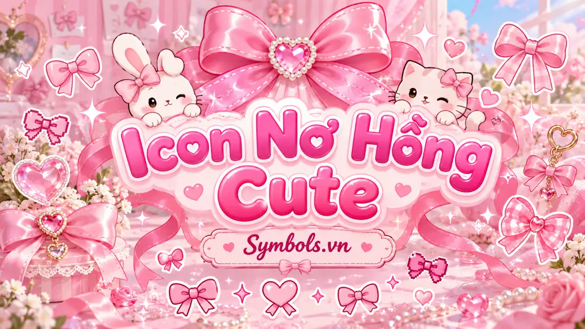 Icon Nơ Hồng Cute