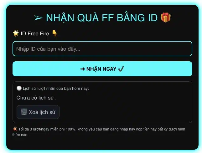 NHẬN QUÀ FF BẰNG ID