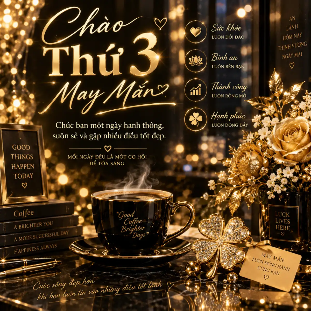Ảnh chào thứ 3 may mắn