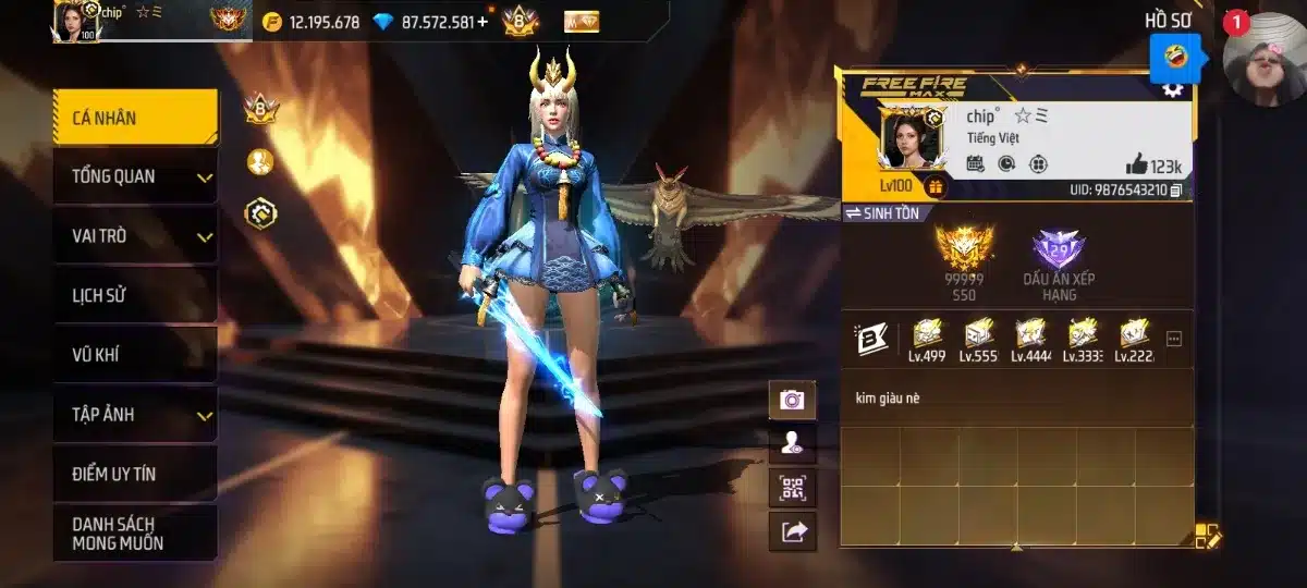 Ảnh ff vip 8 nữ múa hành động
