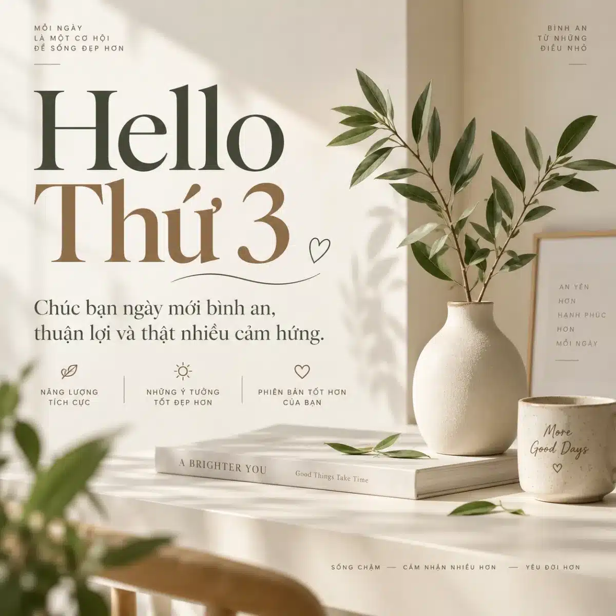 Ảnh hello thứ 3 đầy năng lượng cute