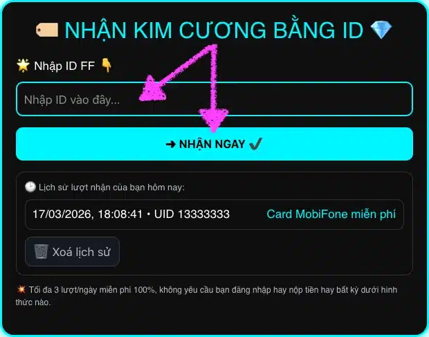 Cách Nhận 9999 KC Miễn Phí Bằng ID