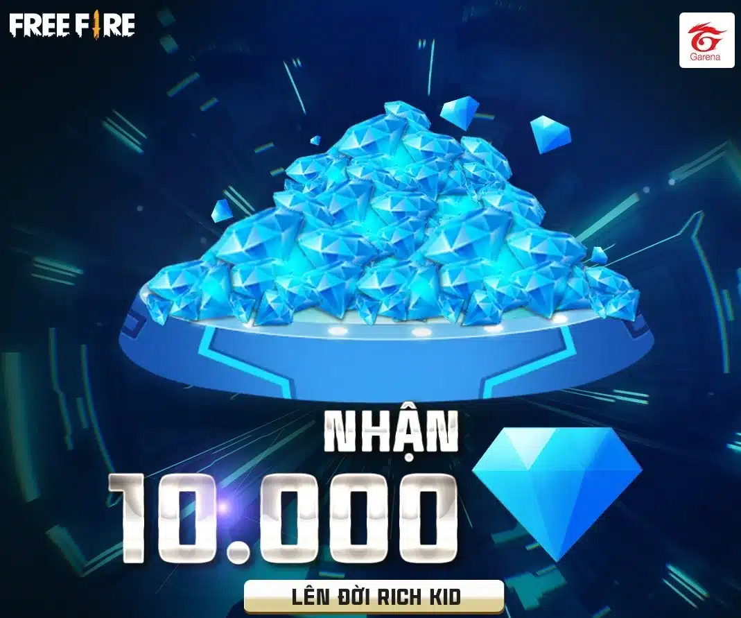 Cách nhận 10.000 kim cương miễn phí