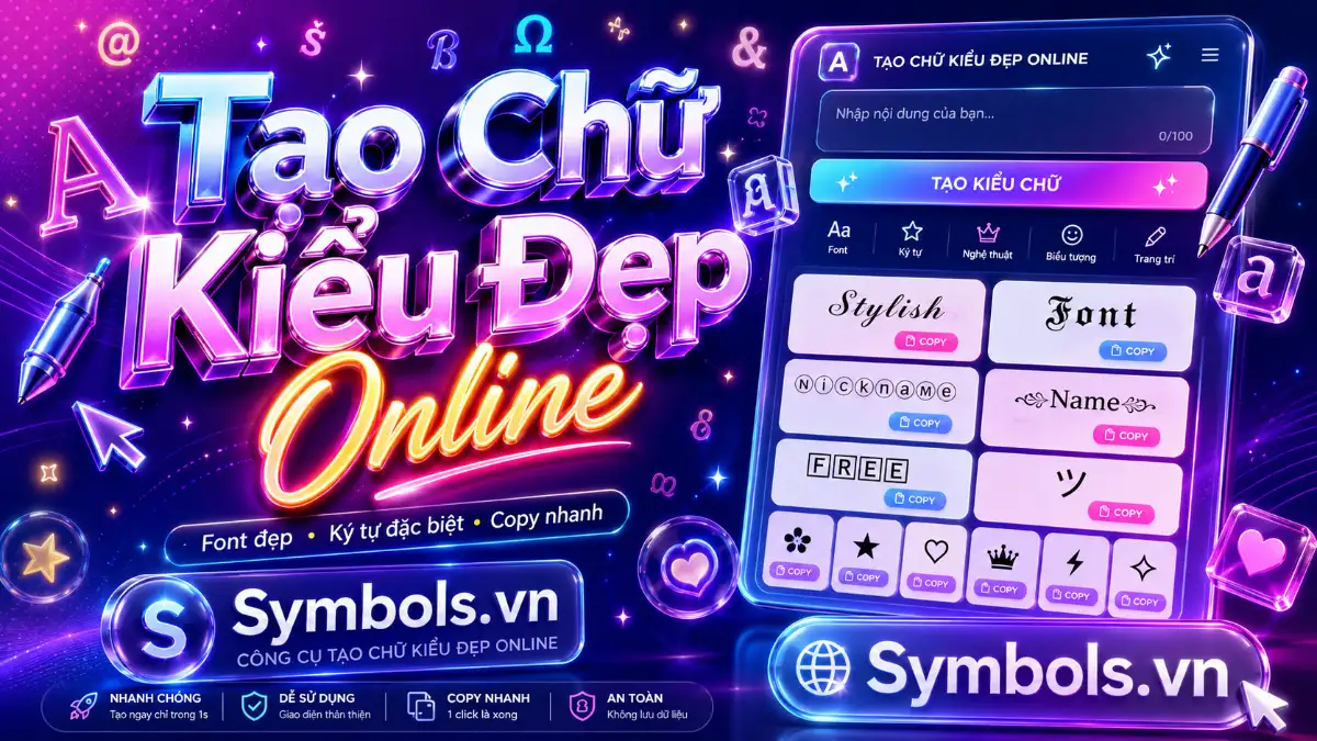 Chữ Kiểu Đẹp