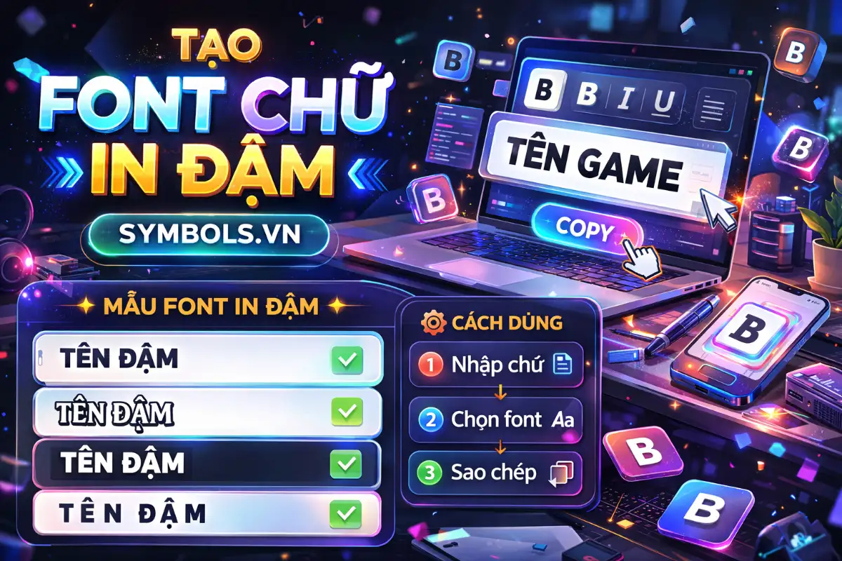 Font Chữ In Đậm