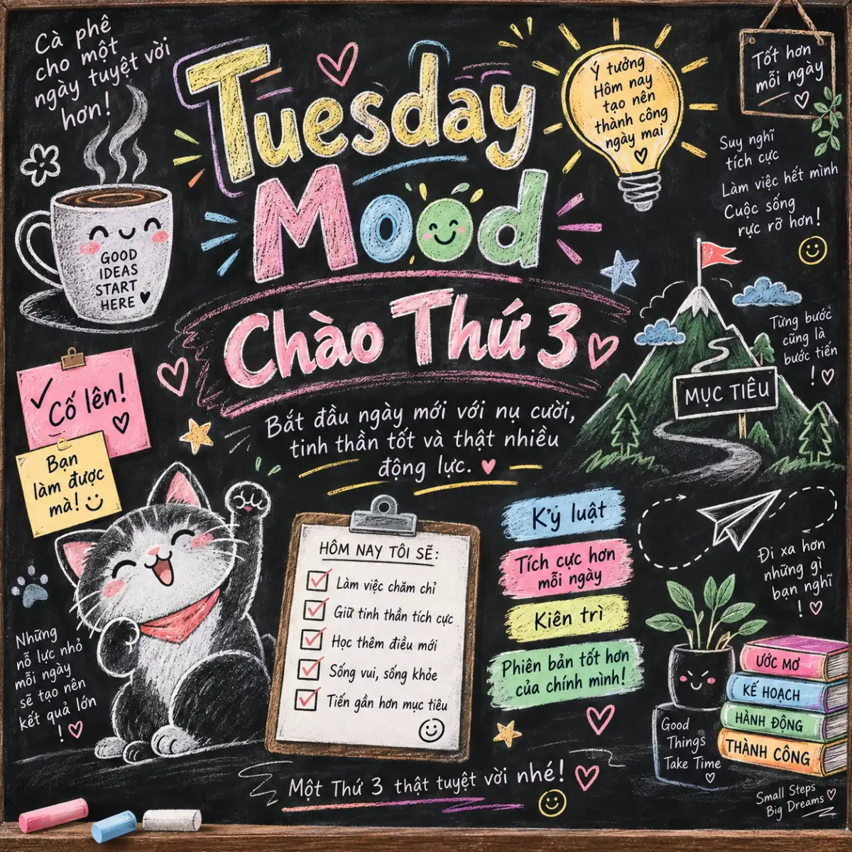 Hình ảnh đẹp chúc ngày thứ ba tiếng Anh