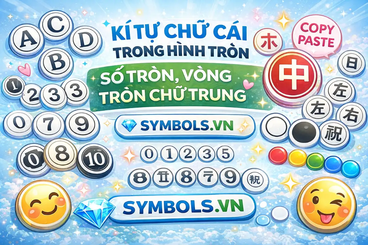 Kí Tự Chữ Cái Trong Hình Tròn