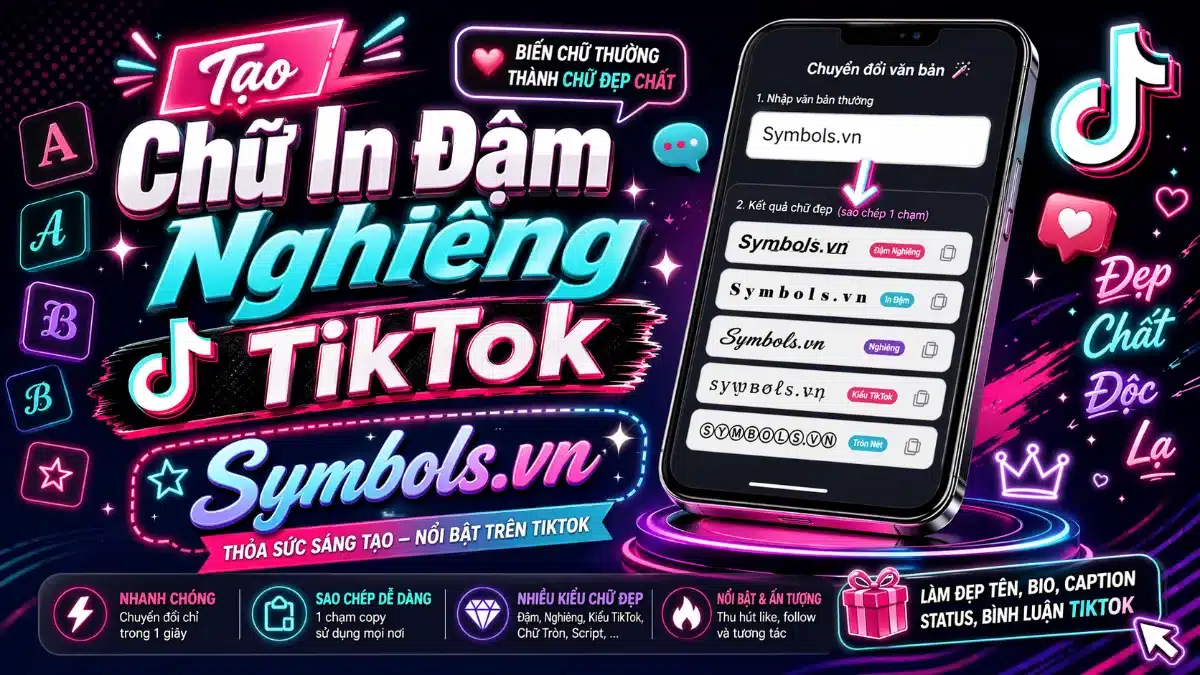 Kí Tự Đặc Biệt Tik Tok